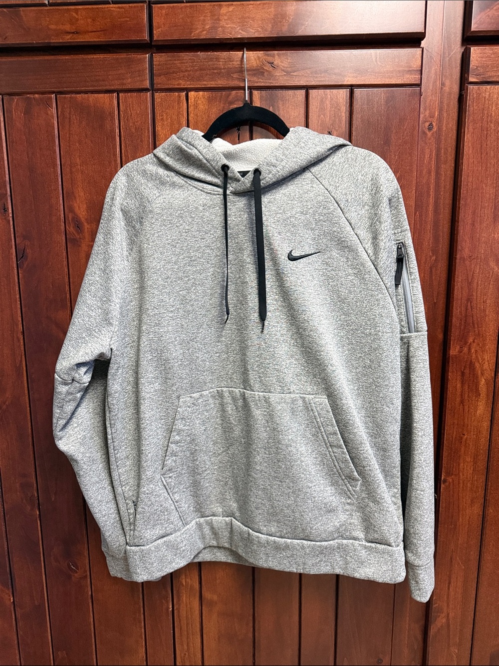 Nike Grey Therma-Fit Hoodie with Black Swoosh